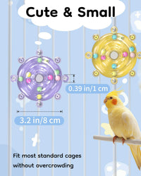 Pawfly 2 Pcs Bird Toys for Parakeets - 2 PC / Yellow + Purple - image 2