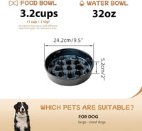 Raised Slow Feeder Dog Bowls, Elevated Dog Bowls Slow Feeder – Essentials for Dogs - 1 x Starry Sky - C / XL- 9.5inch / 3.2 Cups - image 2