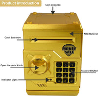 HUSAN rose gold electronic ATM piggy bank for kids with password keypad - view 31