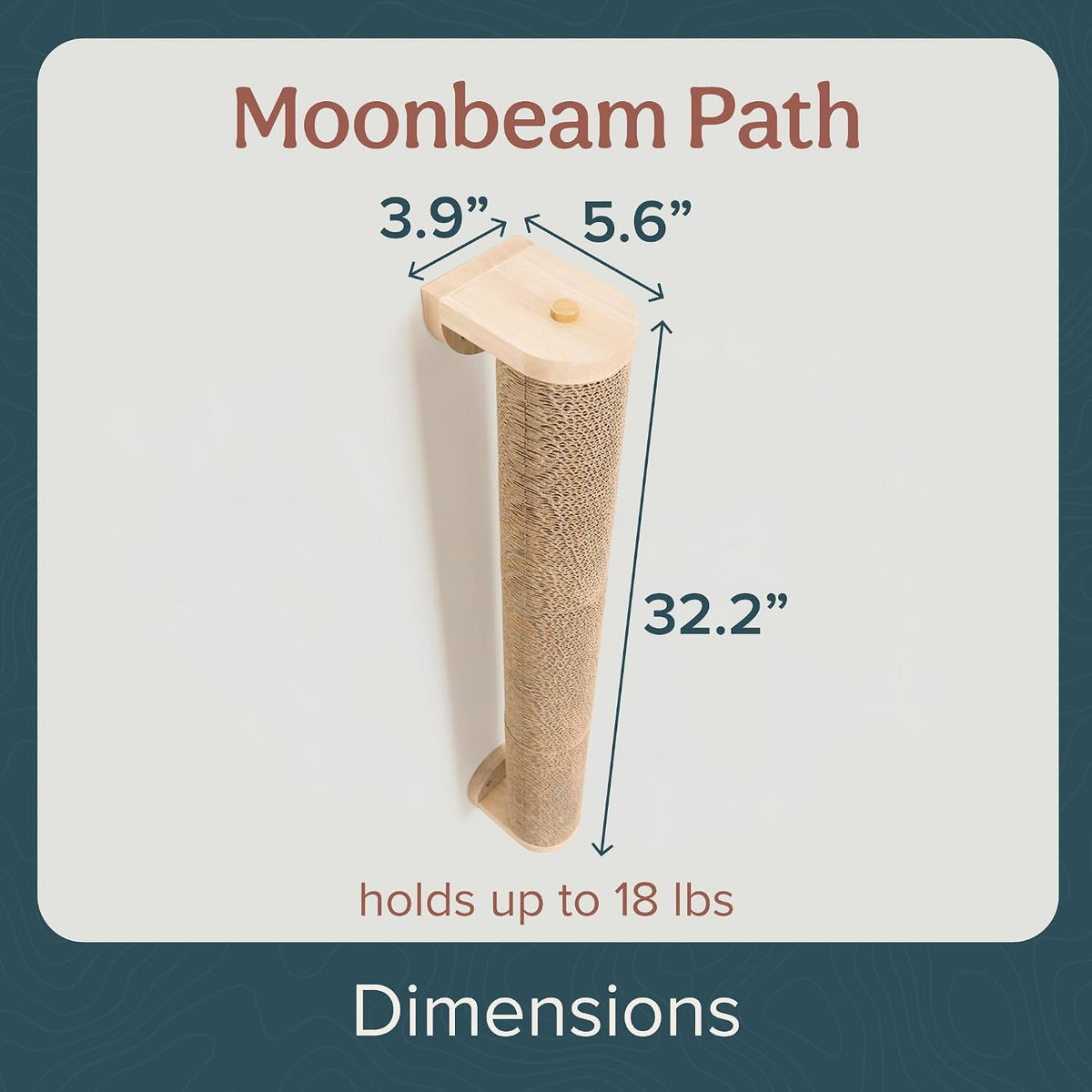 FurHaven 69.3" Tall Cat Scratching Post Tower for Indoor Cats - Wall Mount / Ascentials Moonbeam Path - image 2