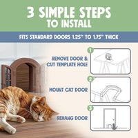 Purrfect Portal French Cat Door - Brown - image 4
