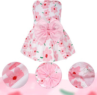 choyaxo Floral Dog Dress Cute Dog Skirt Pet Dress Summer Pet Clothes - Floral / Medium - image 3
