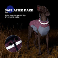 Dog Cold Weather Coats Reflective Dog Warm Jacket with Harness – Essentials for Dogs - Pink / XS(chest:14in) - image 4