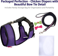 Adjustable Chicken Harness Diaper - Medium / purple - image 2