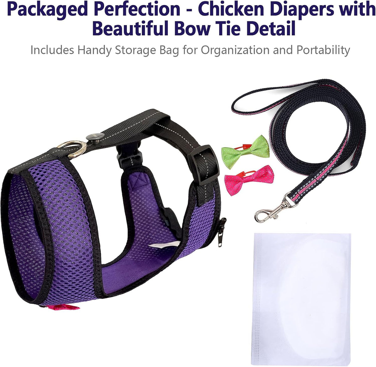 Adjustable Chicken Harness Diaper - Medium / purple - image 2