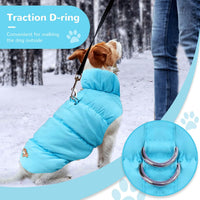 Warm Fleece Dog Jacket Coat for Small Medium Dog Winter Clothes Girl – Essentials for Dogs - Blue / XX-Large - image 2
