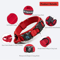 Tactical Dog Collar Adjustable Military Nylon Dog Collar with Control - XX-Large (Pack of 1) / AirtagRed - image 2
