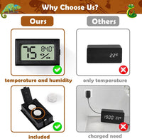 Reptile Thermometer and Humidity Gauge - 2PCS Rectangular - image 3