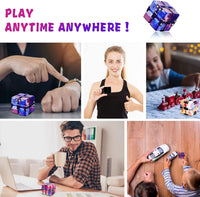 4 Packs Infinity Cube Toy Game for Kids and Adults - Black-metallic - image 4
