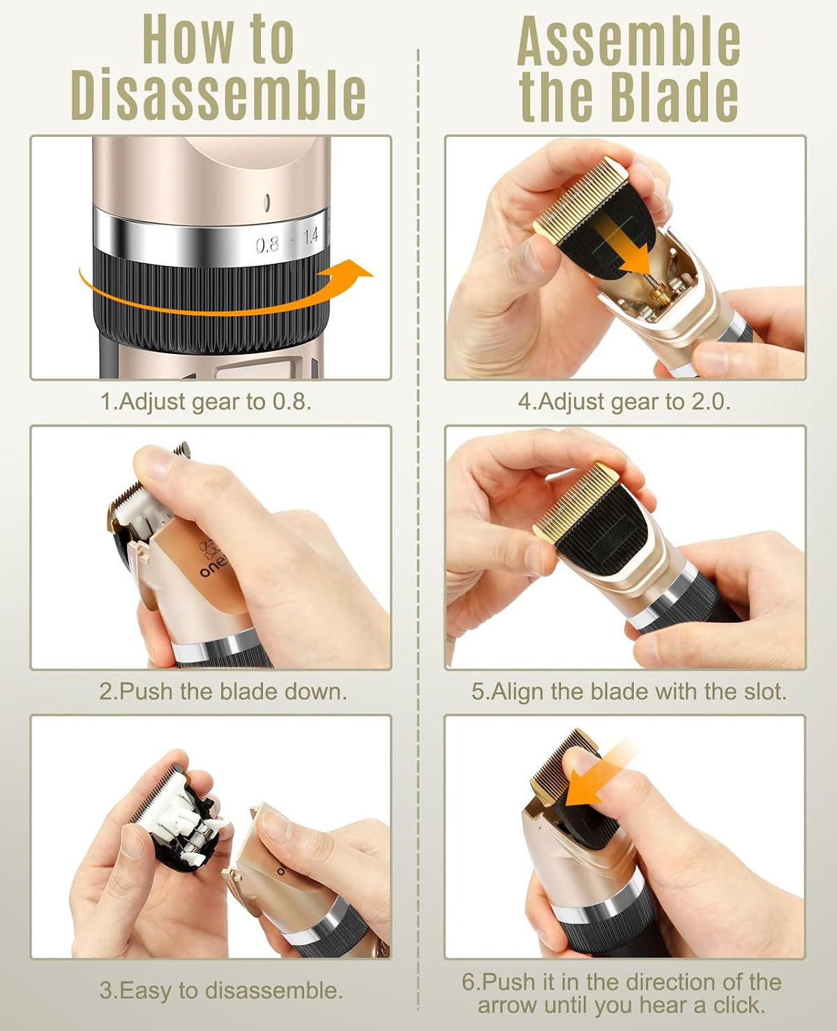 oneisall Low Noise Dog and Cat Clippers Replacement Blade – Essentials for Cats - image 3