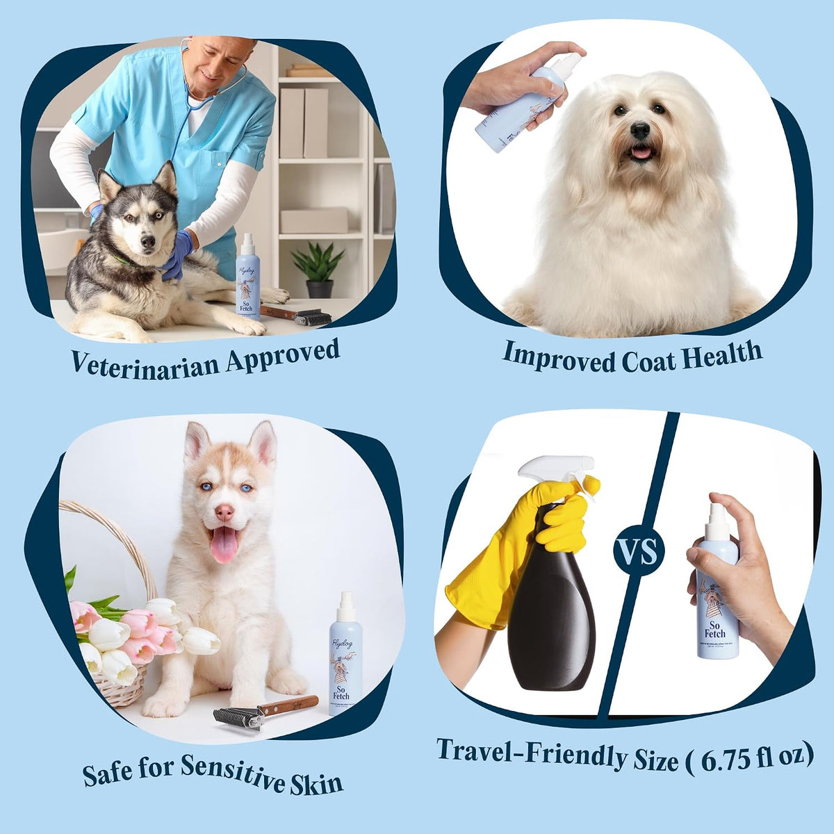 FlyDog Detangler Combo for Dogs & Cats - Detangler Spray - image 3