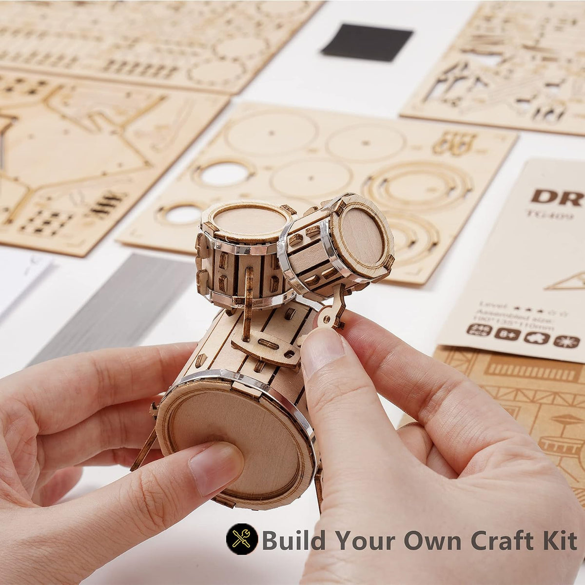 ROBOTIME Big Ben 3D wooden puzzle model with LED light - view 18