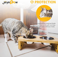 Elevated Dog Bowls, Bamboo Raised Dog Bowl Stand – Essentials for Dogs - Natural / Small: 4'' Tall-20 oz Bowl - image 3