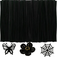 Pipe Cleaners Craft Supplies - 30CM / Black / 100
