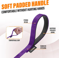 Long Line Dog Training Leash with Padded Handle - 20ft / Purple - image 3