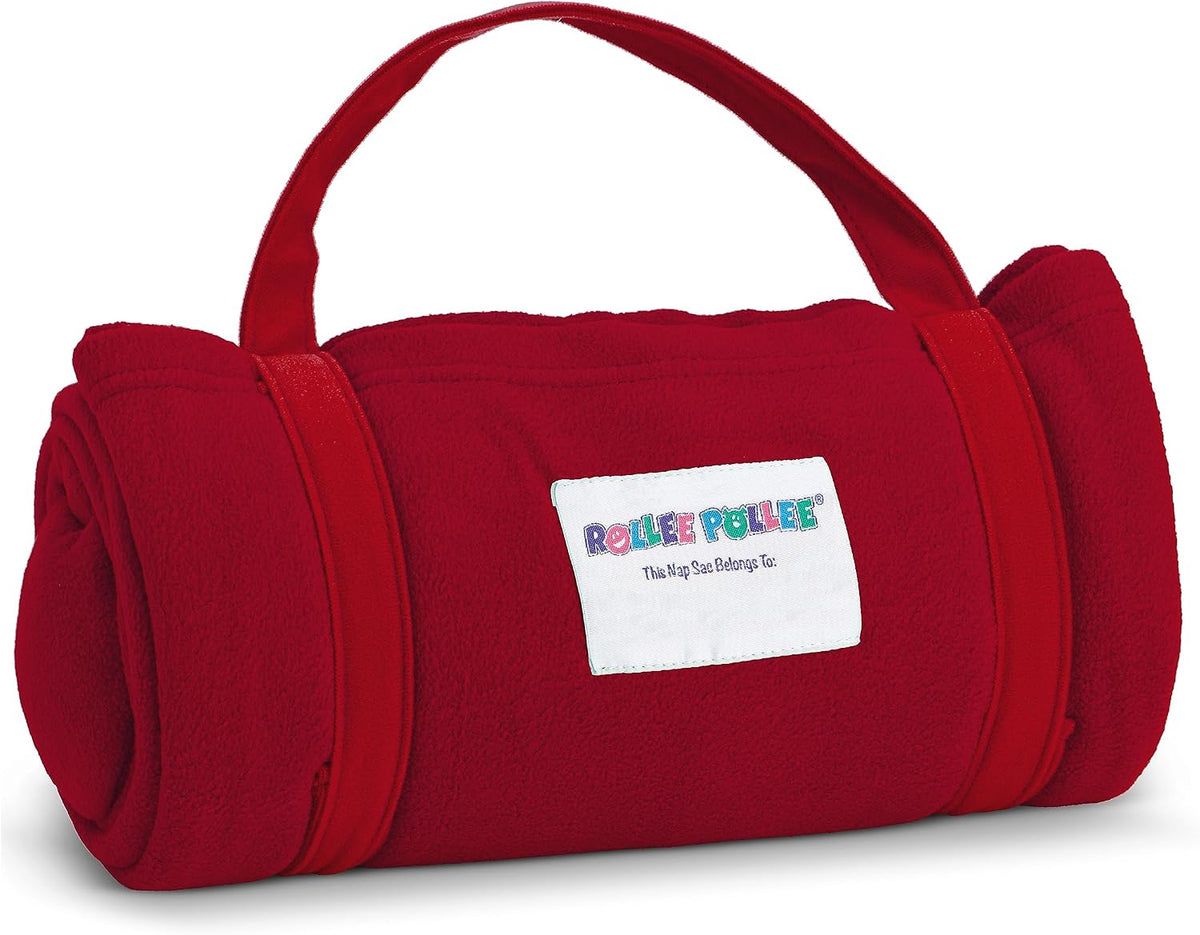 ROLLEE POLLEE Nap Sac Roll Up Napping Blanket with Attached Pillow - Red - image 2