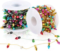 FOIMAS mini dollhouse fake Christmas string lights with colorful plastic bulbs - view 3