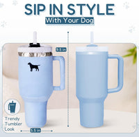 PUPROAR Pup Cup Dog Toy, Cute Birthday Gift for Girl Dogs - Chambray Blue - image 3