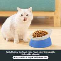 Bulldog Bowl Anti-Slip Dog Cat Dish Detachable Rubber Dog Bowl Pet - Blue / 3.5 Cup ( Medium/Large Dog ) - image 2
