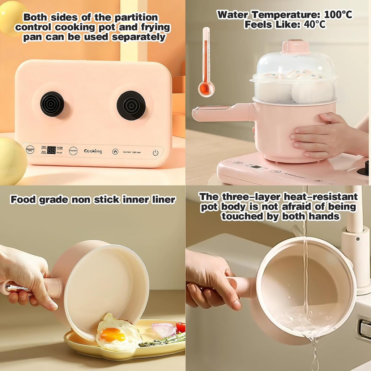 Cicicooie beige mini cooking set with electric burner - view 8