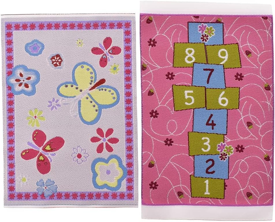 iLAND Miniature Dollhouse Accessories of Carpet for Dollhouse - 2pcs Princess
