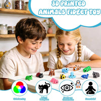 JOICEE 24Pcs 3D Printed Dinosaur Animals Mini Dinosaur Toys – Fun for Kids & Family - Blue - image 4