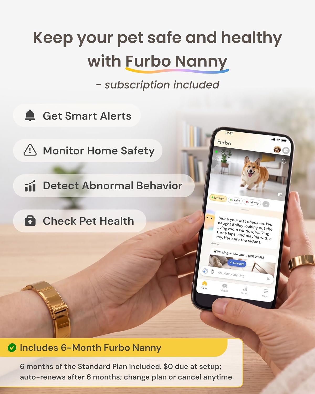 Furbo 360° Dog Camera [Core Features, No Ongoing Cost] – Essentials for Dogs - 6mo Subscription Included / Mini Non-rotating Camera - image 3