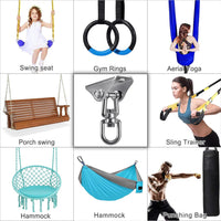 SELEWARE stainless steel swing hanger, heavy duty ceiling mount with swivel - view 21