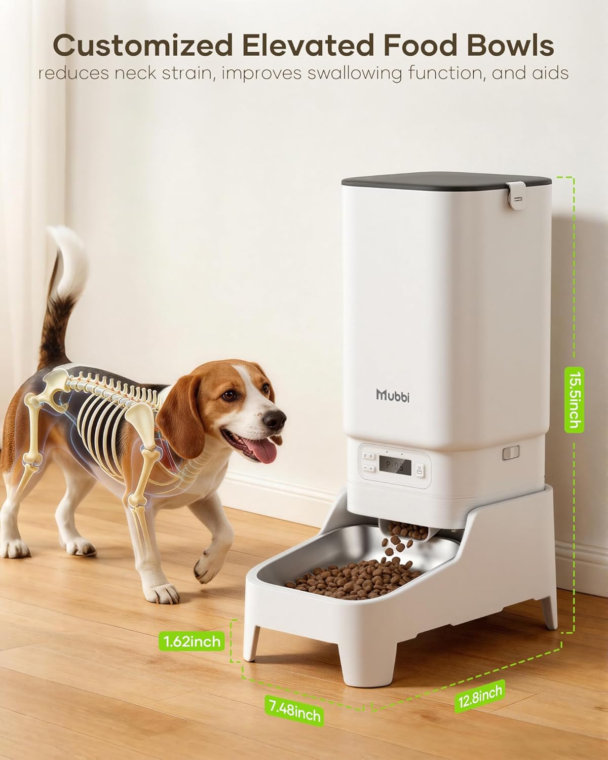 Automatic Dog Feeder with Elevated Stand - White-7L Standard / Basic with Stand - image 2