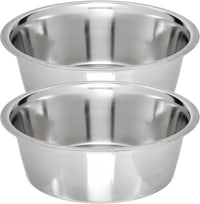 Stainless Steel Dog Bowl 2-Pack Pet Feeder Bowls 10 Cup – Essentials for Dogs - 10 Cups