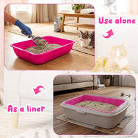 Tessco for you 30 Pack Disposable Litter Boxes for Cats - Rose Red - image 4
