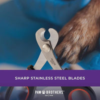RYAN'S PET SUPPLIES Paw Brothers Small Medium Dog & Cat Nail Clipper Scissor and Trimmer, Easy to use, Toenail Claw, Professional Stainless Steel Blade Grooming Tool for Pets
