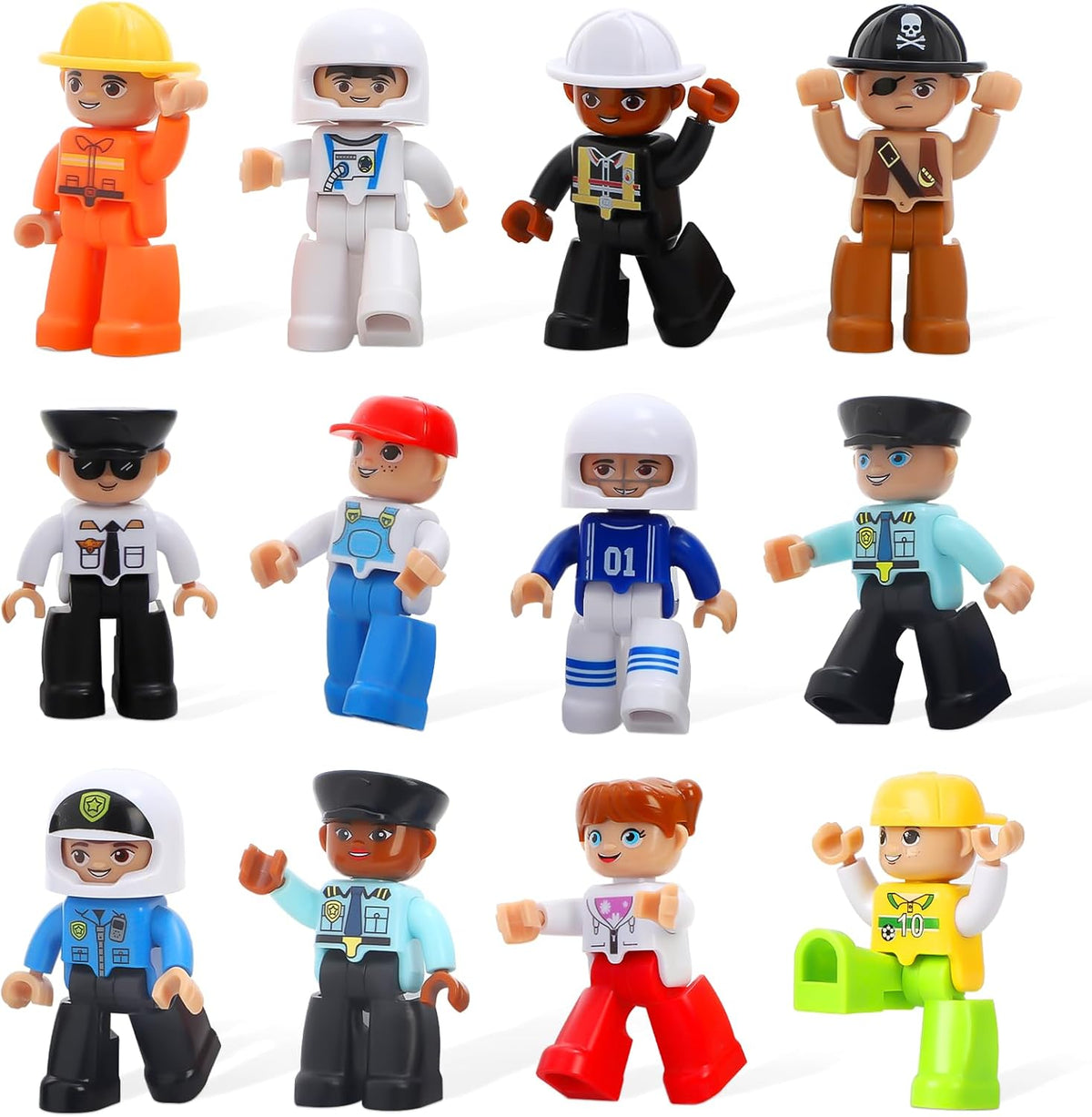 Mruikeny 12 Pieces Large Magnetic Figures for Kids Ages 3 4 5 6 7 8+ – Fun for Kids & Family - Colorful