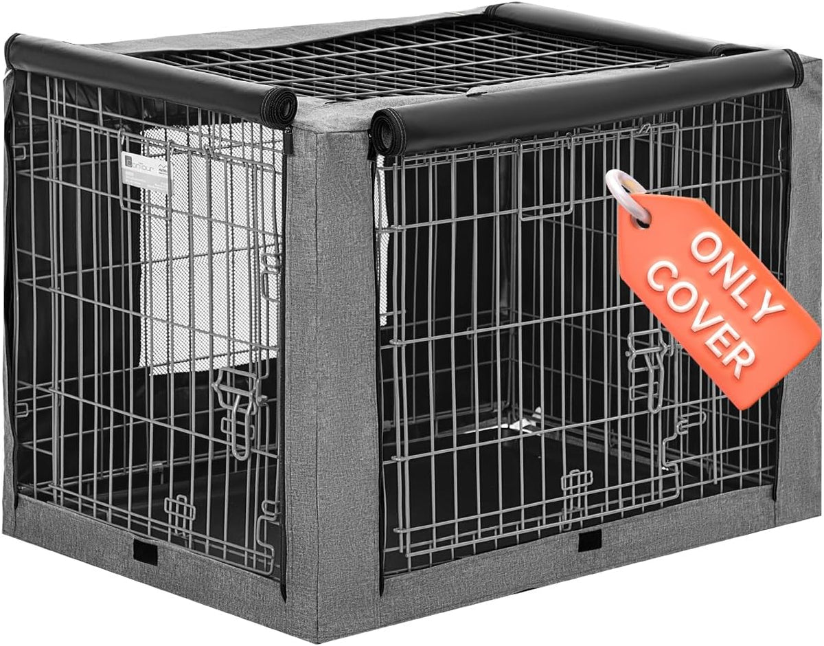 PETSFIT Dog Crate Cover, Double Doors, Mesh Window - 30.5"L x 19.5"W x 21.5"H