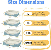 Washable Orthopedic Large Dog Bed - Removable Orthopedic Foam Dog Beds with Bolsters Waterproof Large Dogs Bed and Non-Slip Bottom Extra Large Dogs Beds Sofa