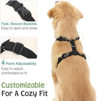 Dog Seat Belt, Safety Vest Dog Car Harness with Adjustable Buckle Dog Seat Belt for Vehicle Nylon Pet Safety Seat Belts Heavy Duty(L, Blue)