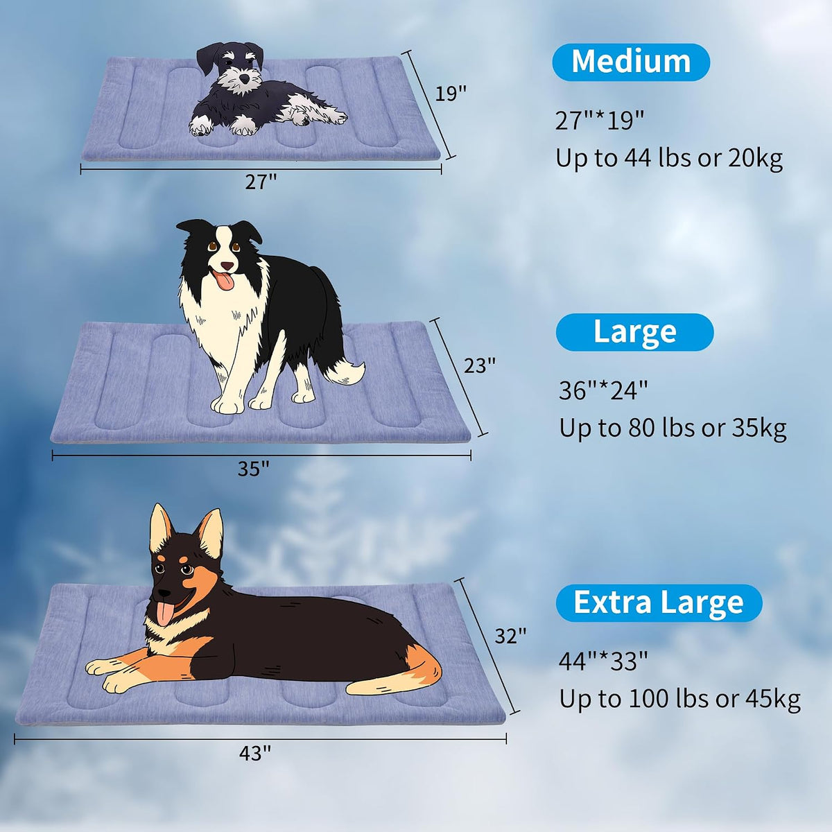 Cooling Mat for Large Dogs, Double-Sided Warming & Cool - XL - 44''x32'' - image 4