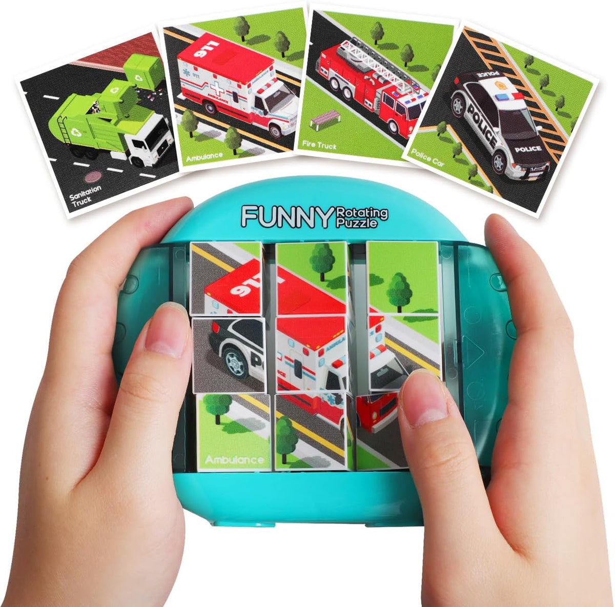Rotating Puzzle for Toddlers Kids 3+, Travel Essentials Toys – Fun for Kids & Family - Special Vehicle