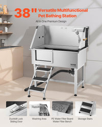 VEVOR Professional Dog Washing Station, Showerhead, Storage Rack - 38 inch - image 2