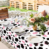LINHAXM 3 Pack Brown Wood Grain Tablecloths - Cowgirl - image 4
