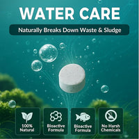 Muck Clear – Natural Pond Sludge Treatment, 250 Tablets for Ponds, Fountains & Bird Baths, Beneficial Bacteria & Enzymes, Chemical-Free & Safe for Fish, Pets & Wildlife