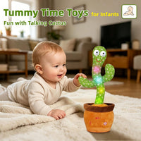 Emoin Adjustable Volume Control Dancing Cactus Toy Talking Cactus Toy - A-Dancing Cactus Mimicking - image 2