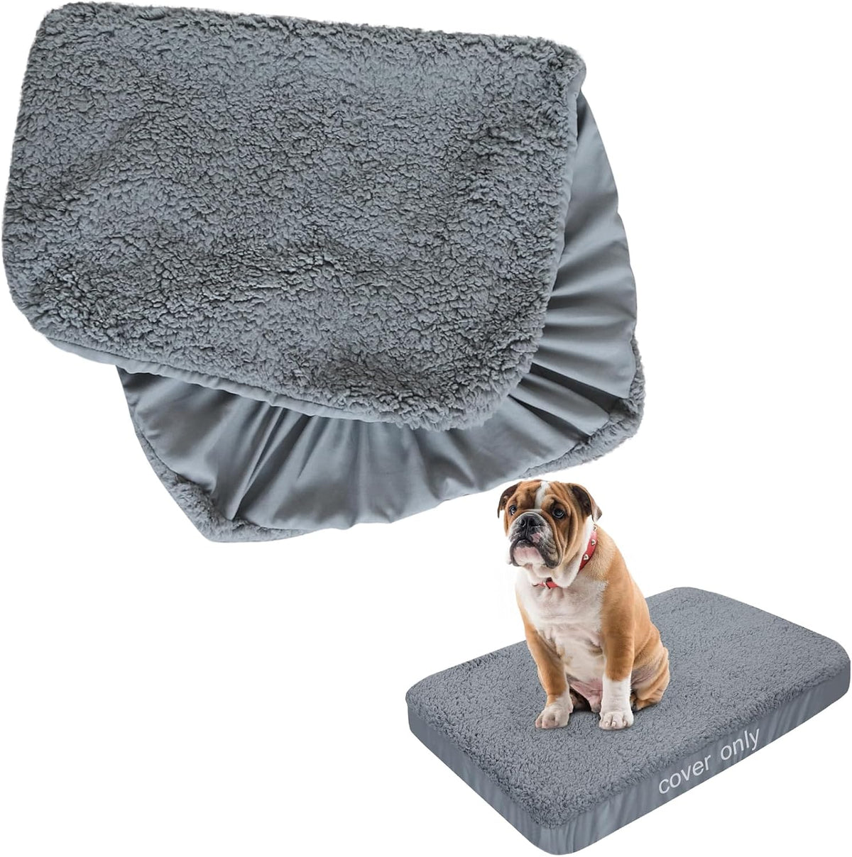 Waterproof Dog Bed Covers Replacement Washable 41 x 29 inch – Essentials for Dogs - Grey / 27 x 36 x 6inch