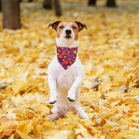 Dog Bandanas 1PC Washable Cotton Triangle Dog Scarfs for Small Medium - Small / Colorful Maple - image 4