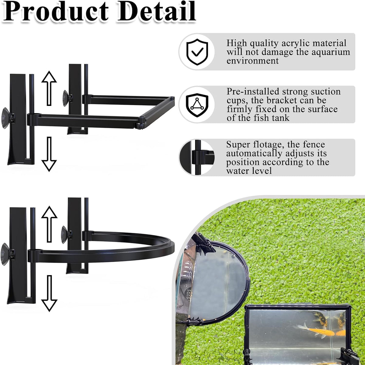 Pryitier Aquarium Floating Plant Barrier - Style-3 - image 2