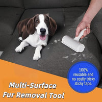 Roller Pet Hair Removal Tool，Reusable Lint Roller - Cat and Dog Hair Remover for Furniture，Dog Brush for Shedding，Portable Multi-Surface Fur Removal Tool (Sofas,Carpets,Clothing,Bed Sheet)