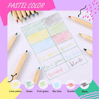 Faccito mini colored pencils bulk pack, small paper boxes of 6 short wooden pencils - view 14