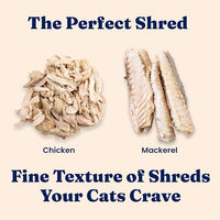 Solid Gold Wet Cat Food Shreds in Gravy - Healthy Canned Cat Food Made w/Real Chicken & Mackerel Shreds, Vitamins & Minerals - Grain Free & Gluten Free Canned Meals for Cats & Kittens - 24ct/3oz Can