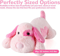 meowtastic Dog Weighted Stuffed Animals, Plush Pillow for Kids – Fun for Kids & Family - Pink Dog / Medium / Dog - image 3