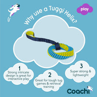 Coachi Tuggi Tug, Interactive Dog Toy for Tug of War & Play - Tuggi Helix - image 2
